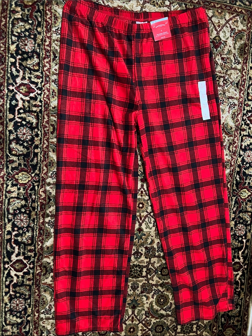 Wondershop Red and Black Plaid Pajama Bottoms Size Large New